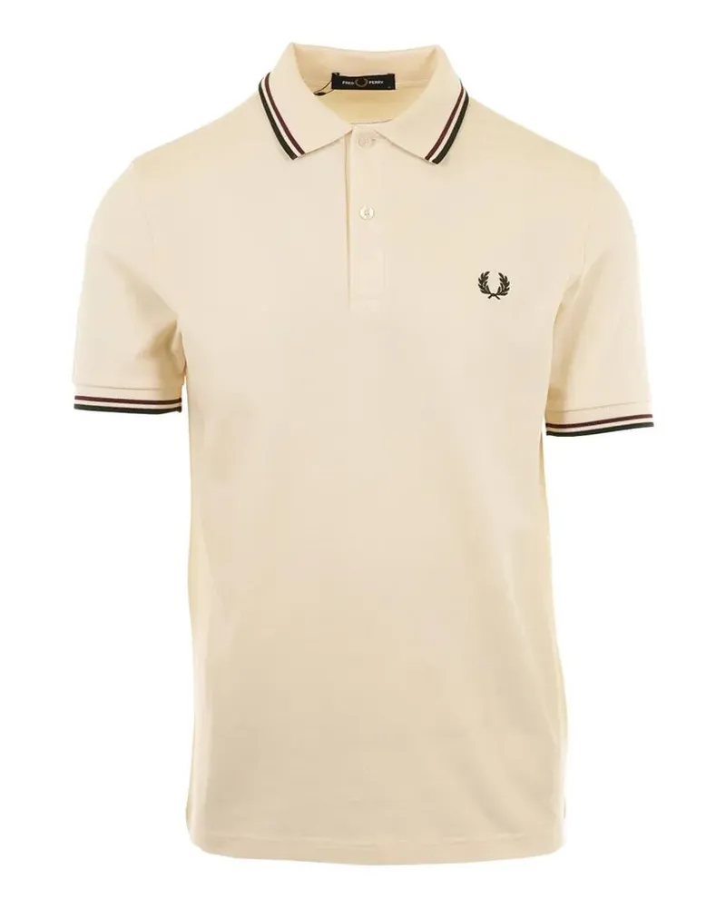 Fred Perry Fred Perry" Twin Tipped Fred Perry Polo Shirt Beige