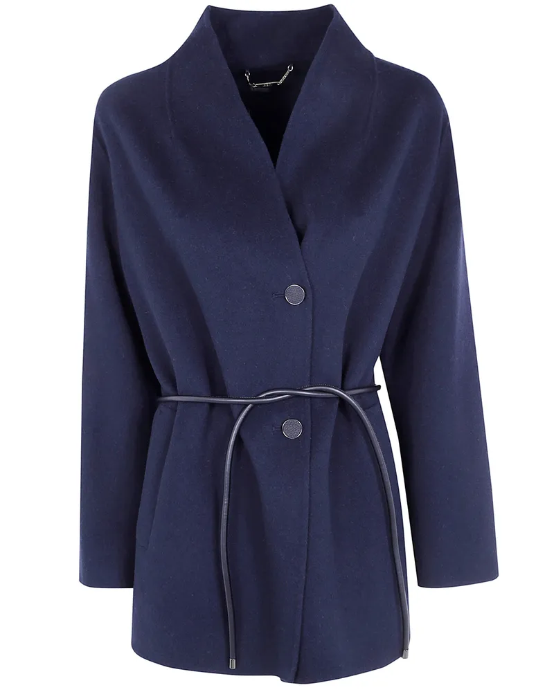 Seventy Coat Wool Blend "Short Coat Blue