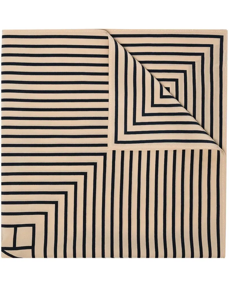 Totême Scarf Silk "Signature Monogram White