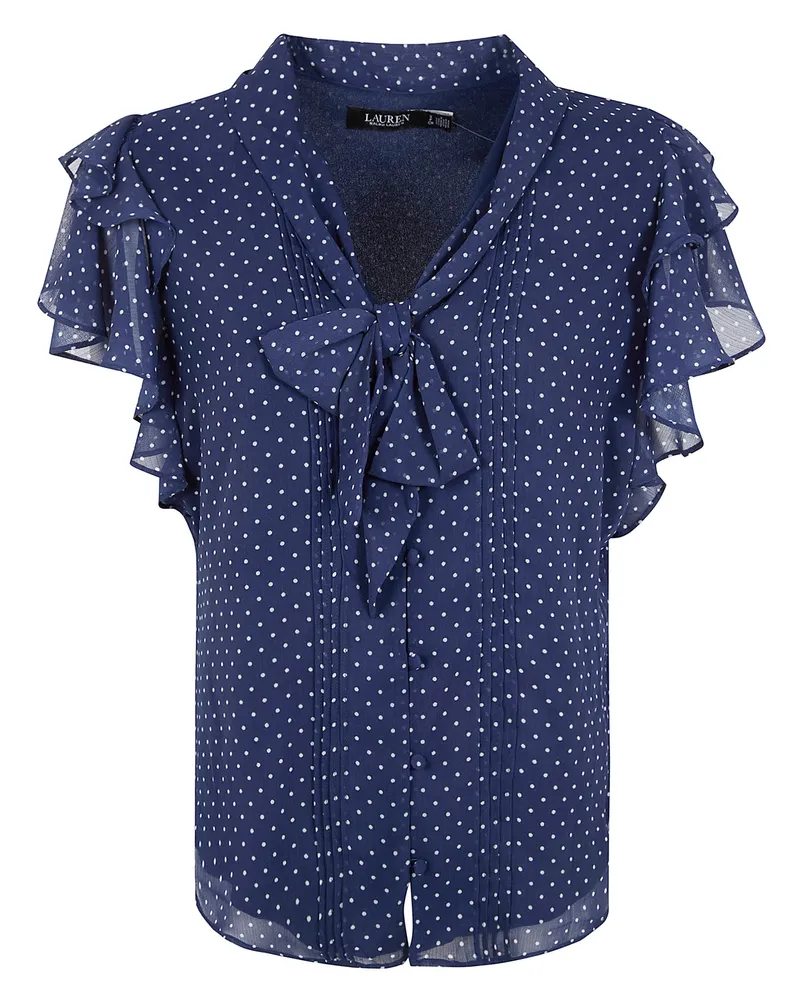 Ralph Lauren Prugan" Short Sleeve Blouse Blue