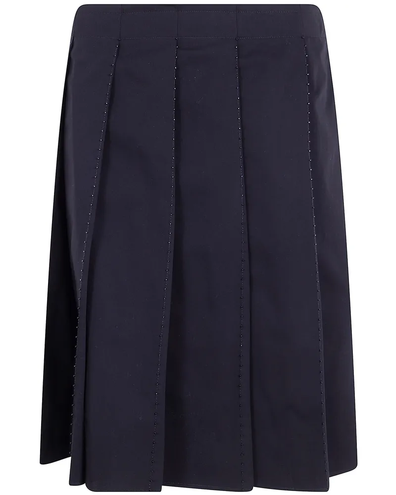 Totême Beaded Pleat Skirt Black
