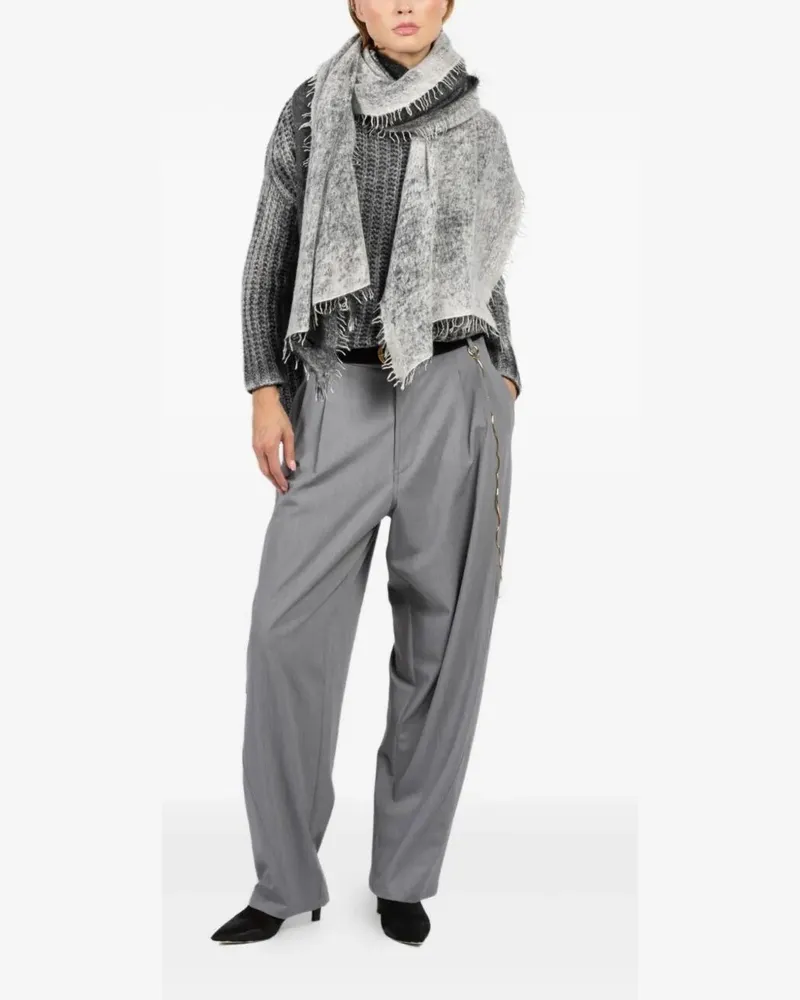 Avant Toi Star Dust" Cashmere Scarf 185X90cm Gray