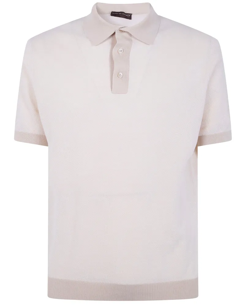 Filippo de Laurentiis Short Sleeves Polo Shirt White