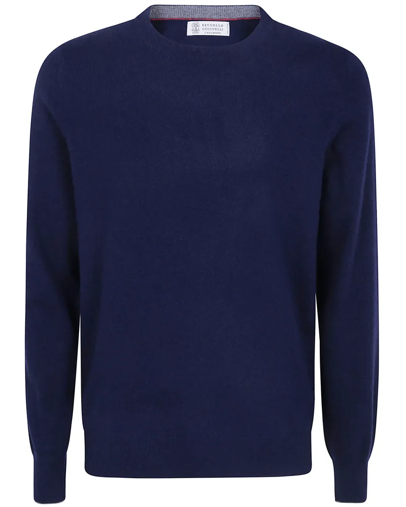 Brunello Cucinelli Sweater Cashmere "M2200100 099 Cw425 Blue Blue