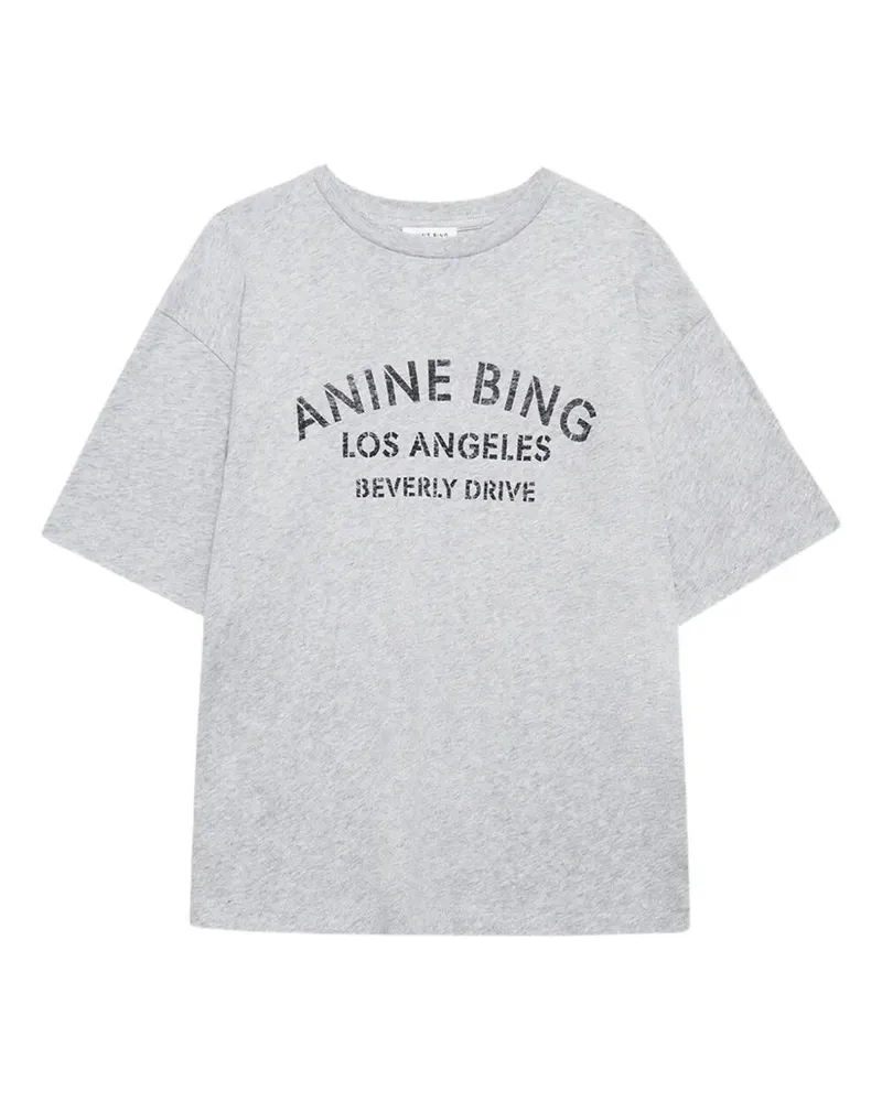 Anine Bing Cohen Tee Los Angeles Stencil' T-Shirt Gray