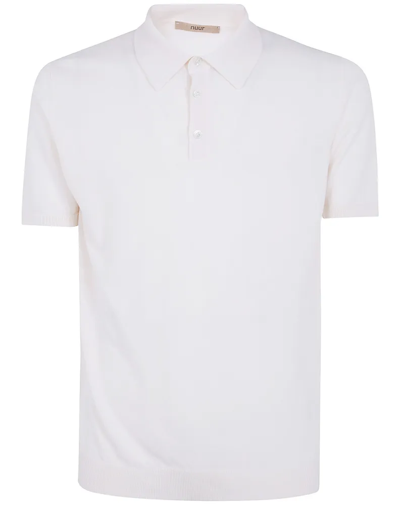 Nuur Short Sleeved Polo Neck T-Shirt Beige