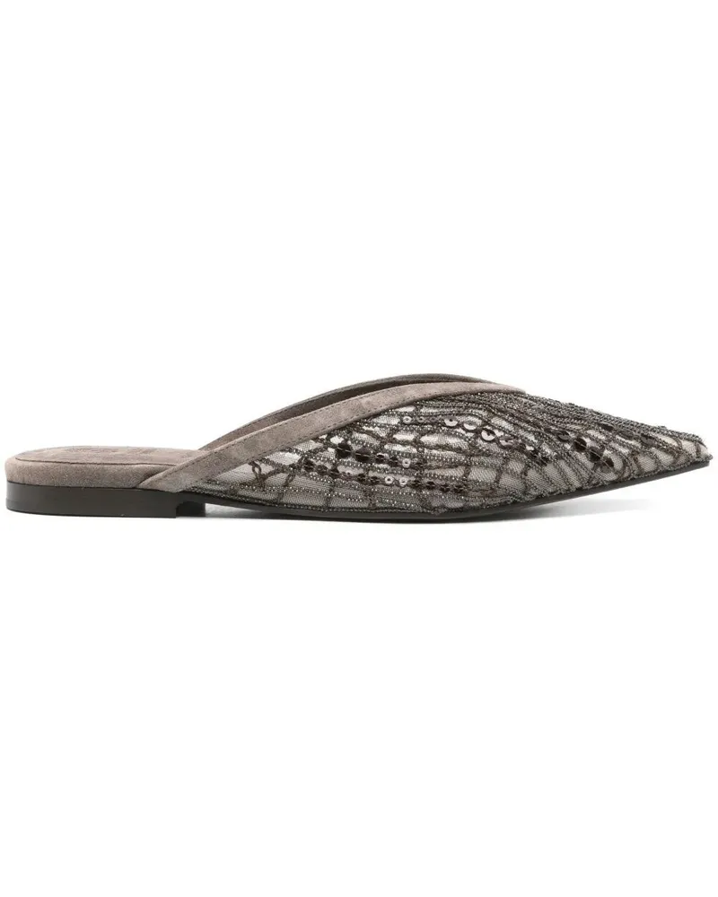 Brunello Cucinelli Flat Ballet Shoes Brown