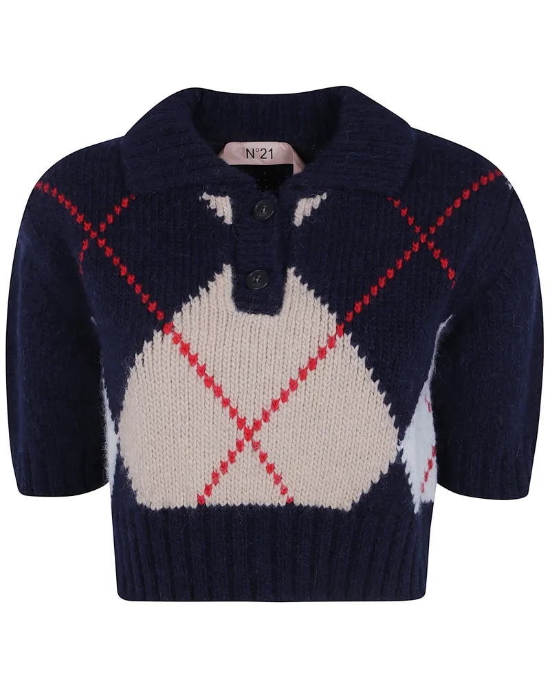 N° 21 Polo Neck Sweater Blue