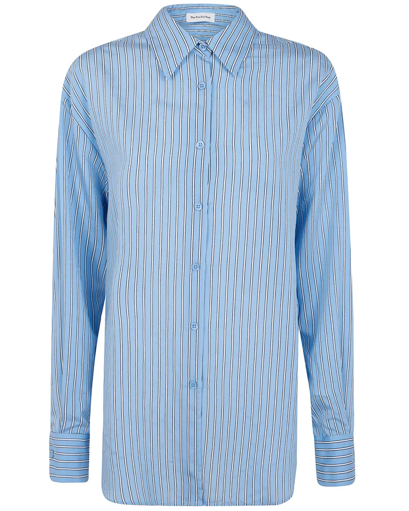 FRANKIE Shop Peri Fluid" Shirt Blue