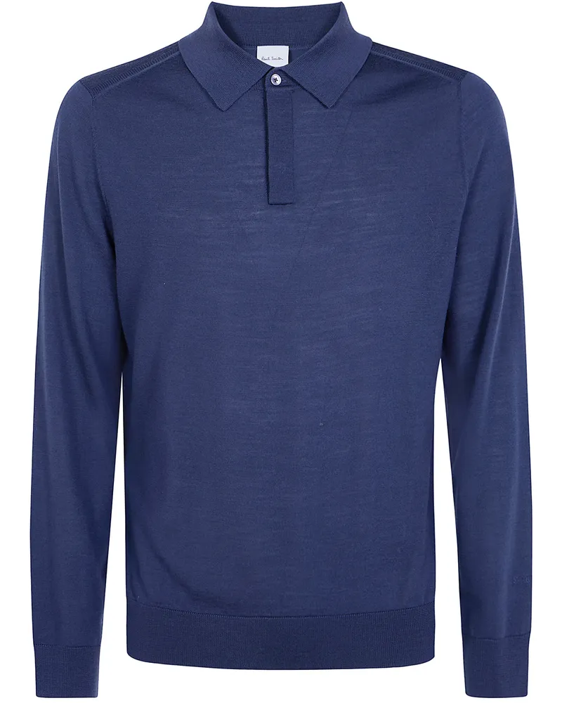 Paul Smith Sweater Long Sleeve Polo Blue