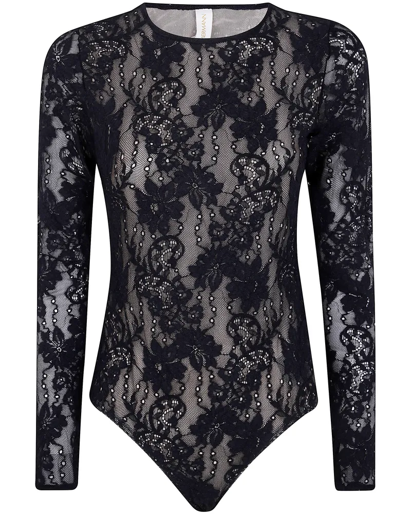 Zimmermann Lace Bodysuit Black