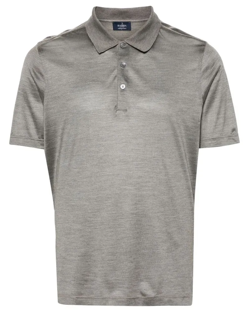 BARBA Polo Neck Sweater Gray