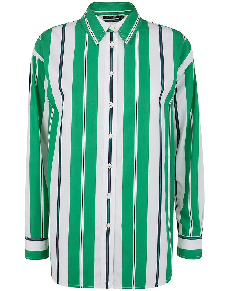 Ralph Lauren Kotta" Long Sleeve Button Front Shirt Green