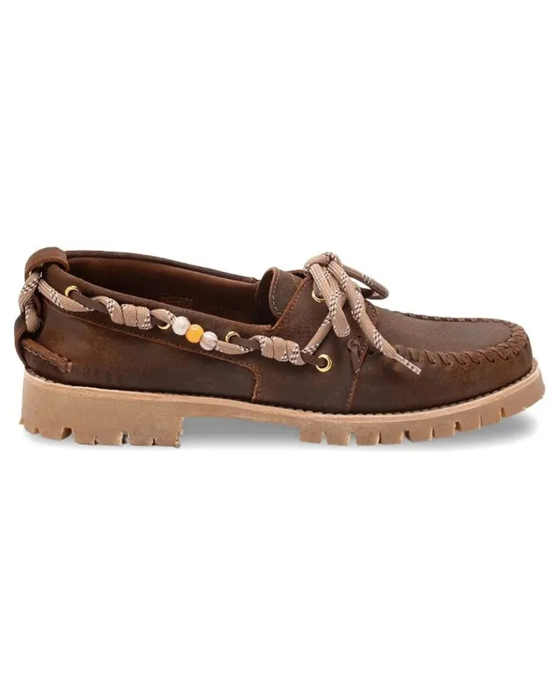 Golden Goose Loafers Waxed Suede Upper "Cruise Loafer Brown