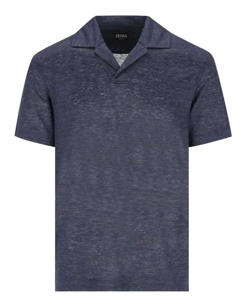 Ermenegildo Zegna Z Lux Leisurewear V Neck T-Shirt Blue