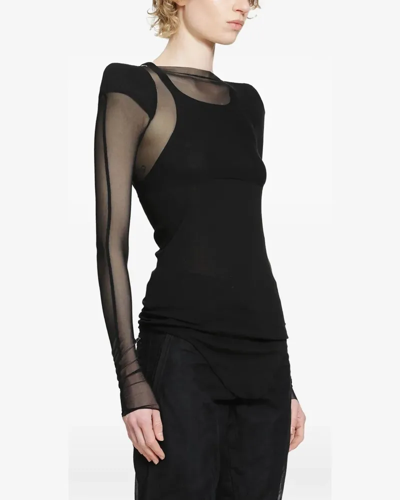 Rick Owens Helm Top T-Shirt Black
