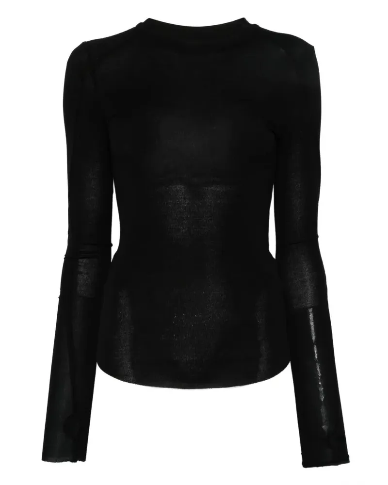 THOM KROM Round Neck Sweater Black