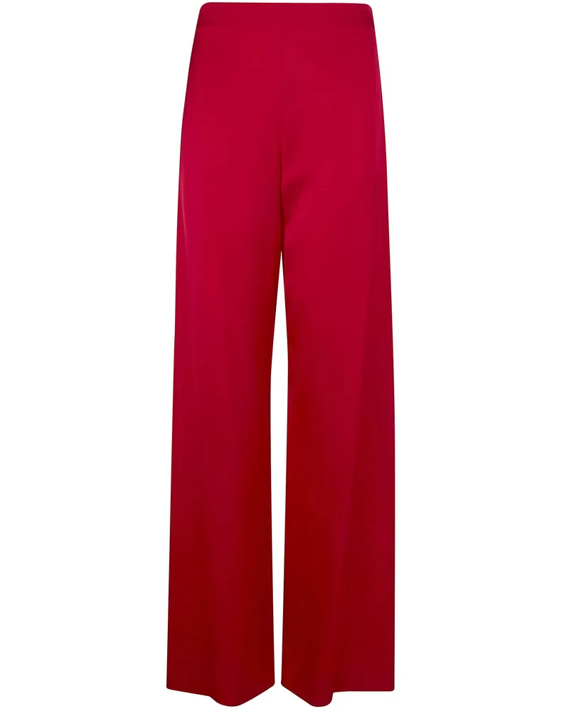 Blumarine Satin Long Trousers Red