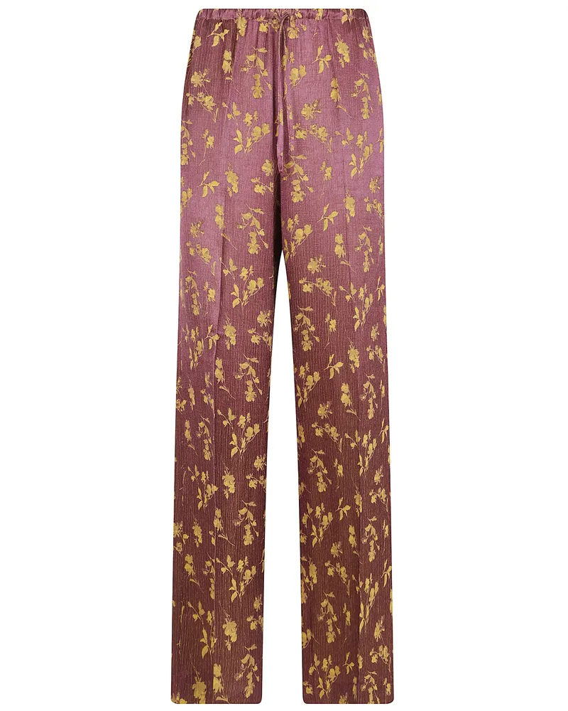 Dries van Noten Pants Floral Pattern "Puvis Pink