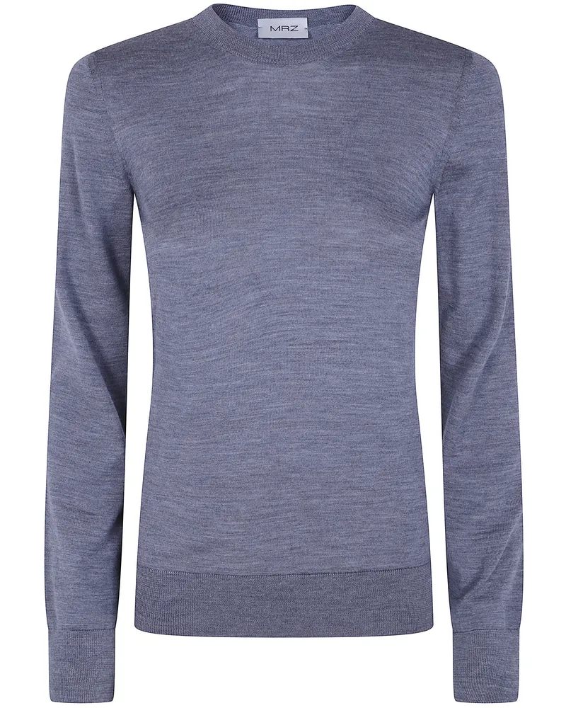 MRZ T-Shirt Long Sleeves Round Neck Gray