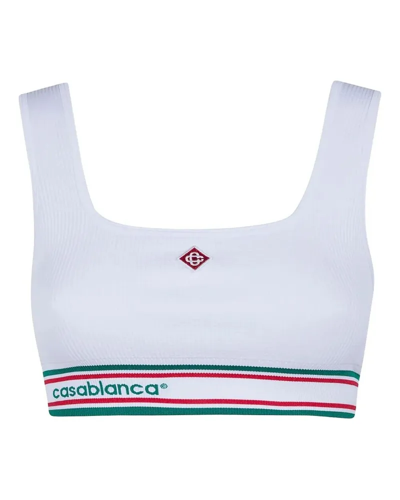 Casablanca Paris Seamless" Sporty Bralette White