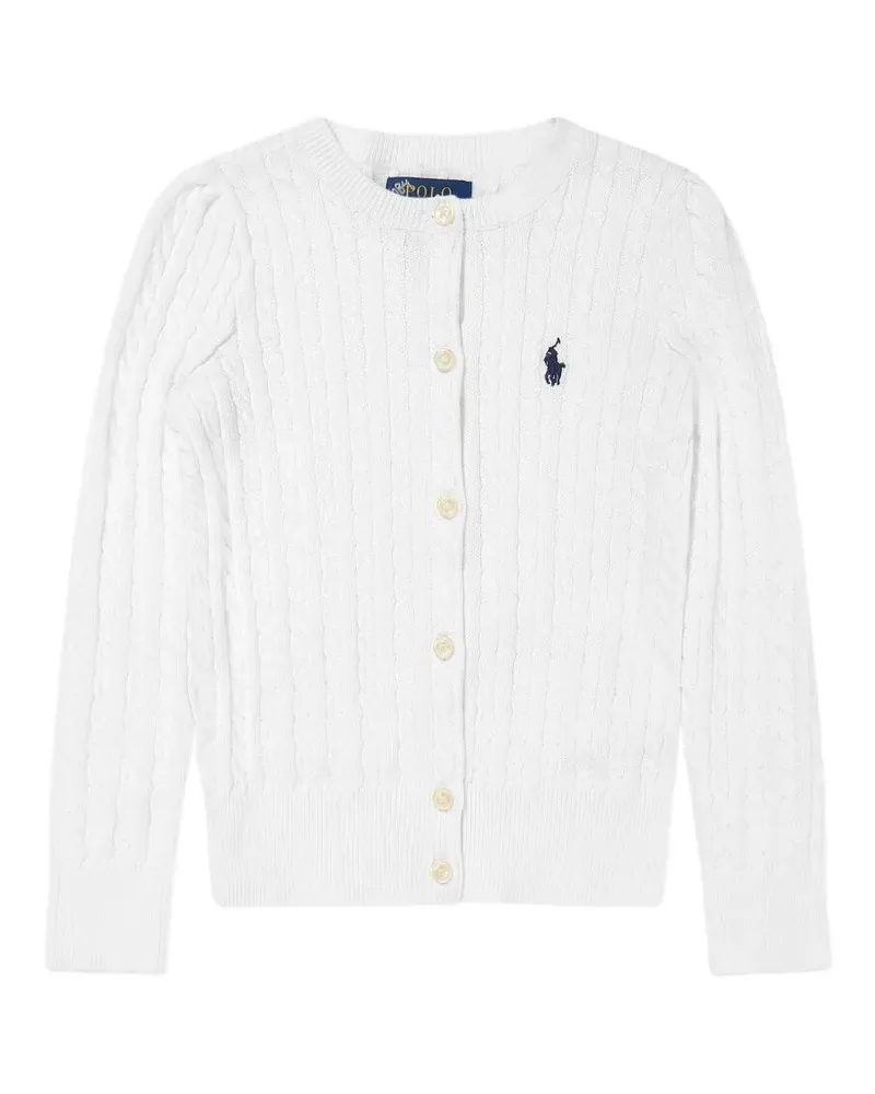 Ralph Lauren Maglione Manica Lunga "Mini Cable Tops White