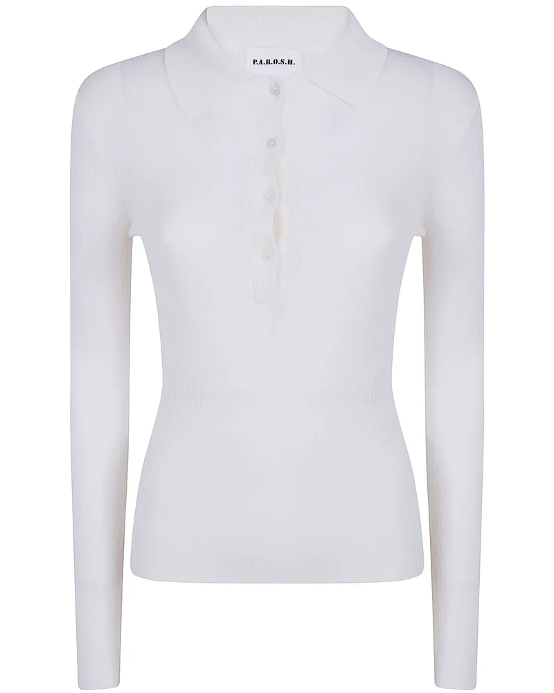 P.A.R.O.S.H. P. A.R. O.S. H. Sweater Wool Polo Neck "D540508.Long 002 Cream White