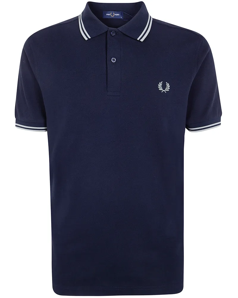 Fred Perry Fred Perry" Twin Tipped Fred Perry Polo Shirt Blue