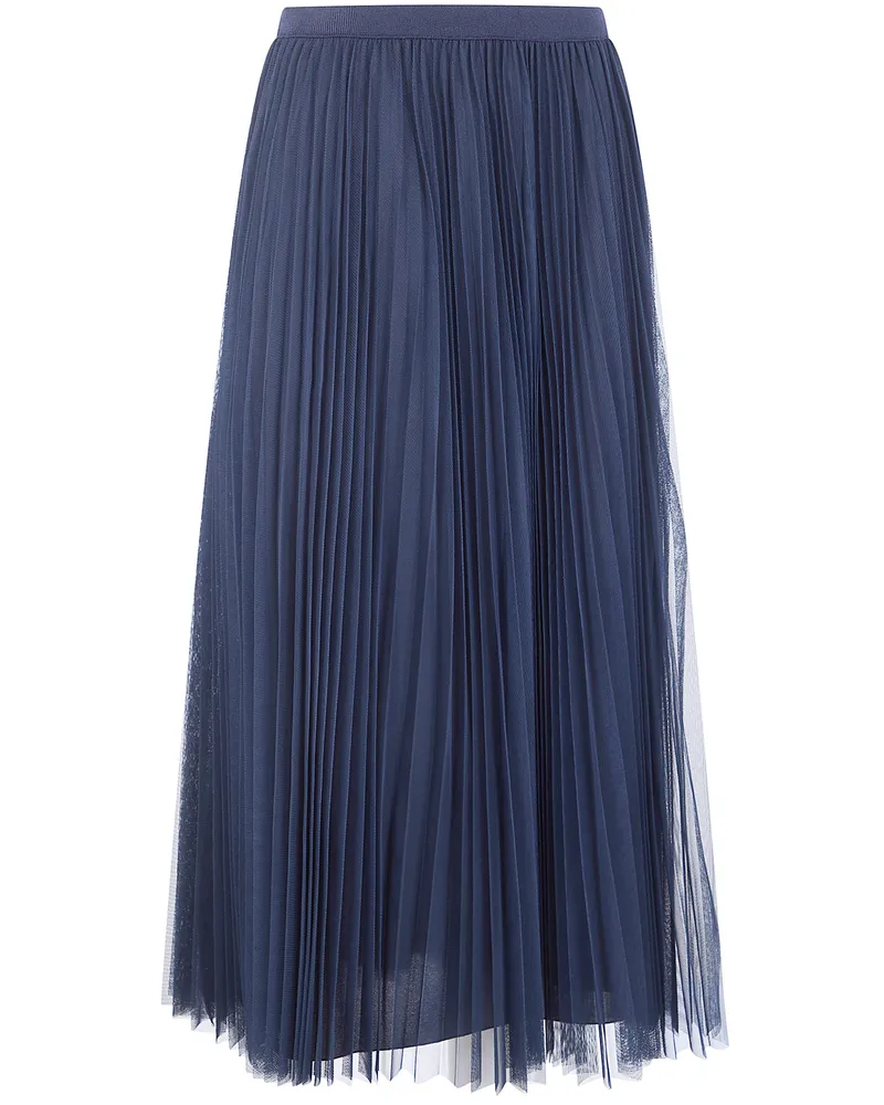 Fabiana Filippi Midi Plated Skirt Blue