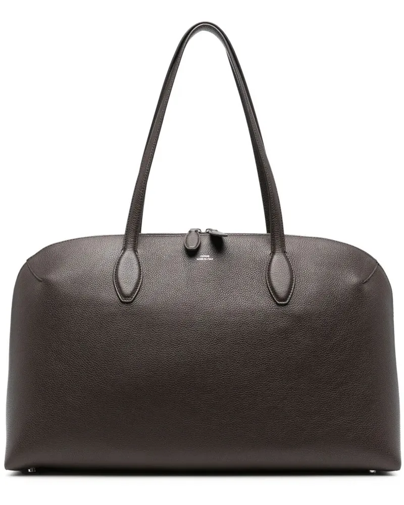 Totême Grained Leather Day" Tote Bag Brown