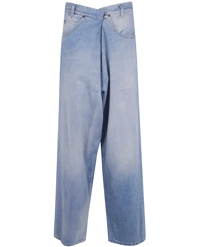 Maison Margiela Jeans Wrap Denim Trousers Blue