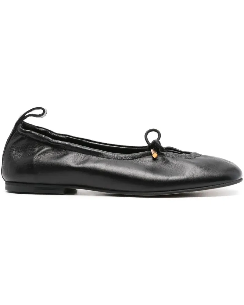 Alohas Rosalind" Leather Ballet Flats Black