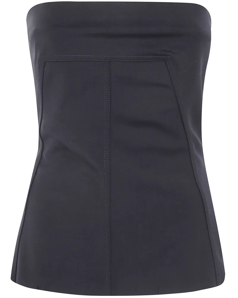Rick Owens Top Wool Black "Bustier Black