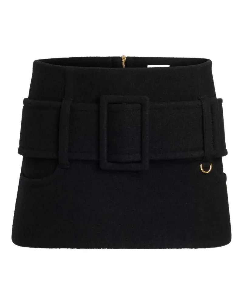 Patou Belted Mini Skirt Black
