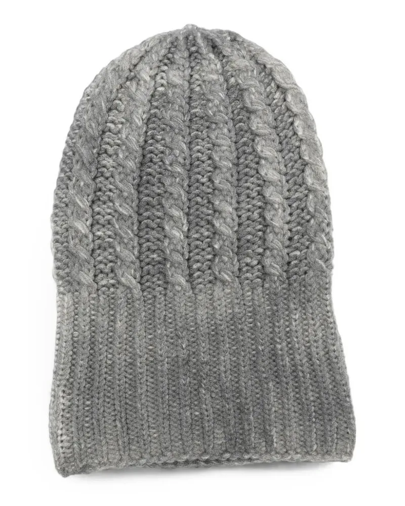 Avant Toi Hat Cashmere Braided "Hand Painted White