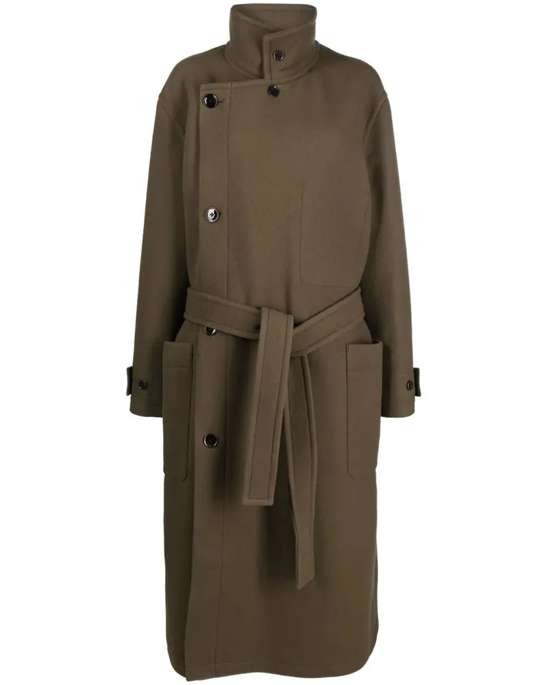 Christophe Lemaire Wrap Coat Brown