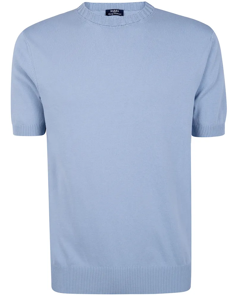 BARBA Round Neck Sweater Blue