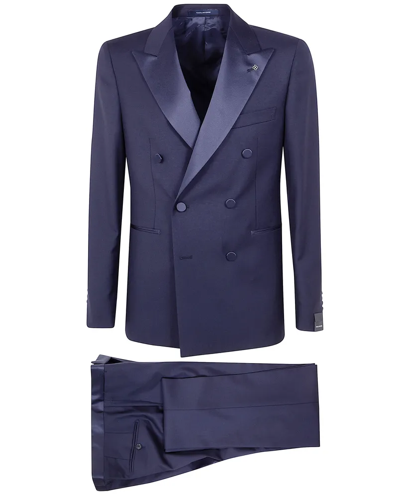 Tagliatore Suit With Handkerchief "Sfbr10a01 Blue