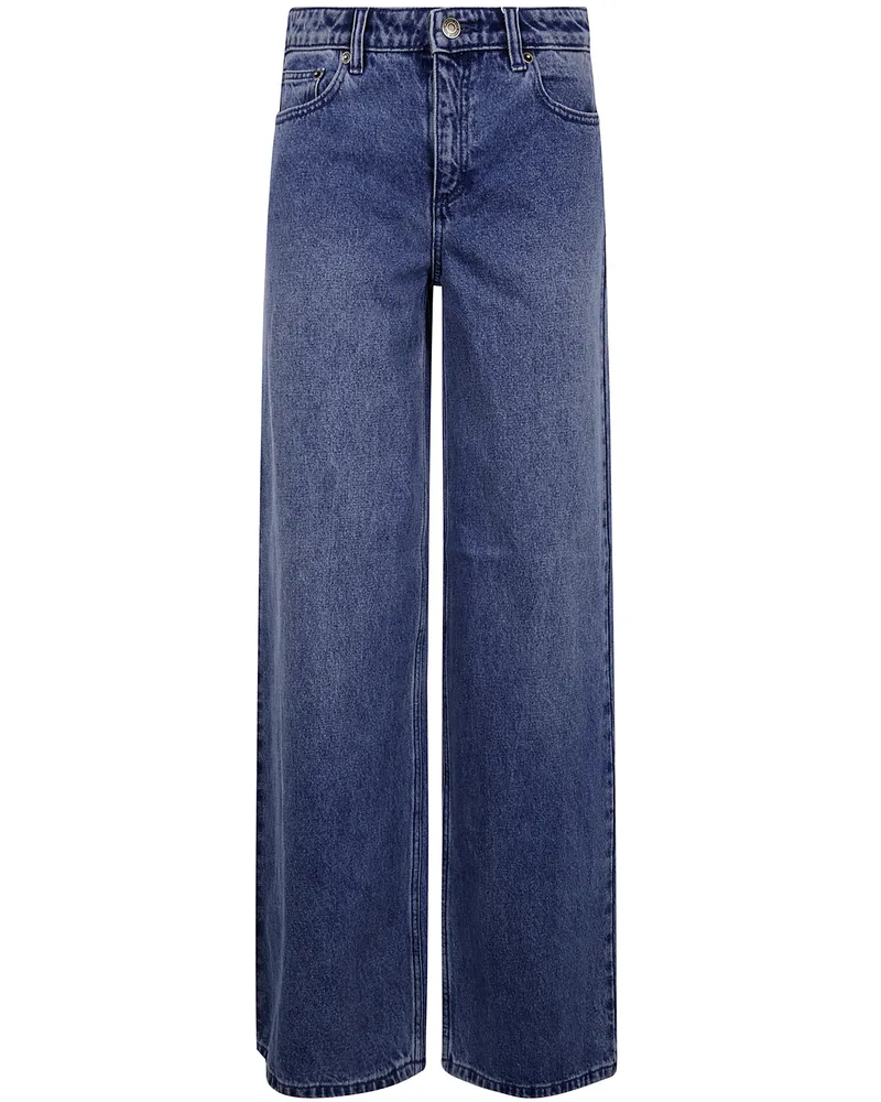 Michael Kors Relaxed Wide Leg Jeans Blue