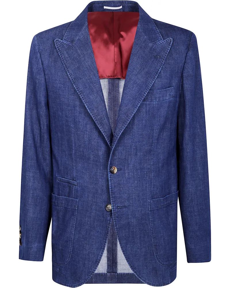 Brunello Cucinelli 3 Buttons Jacket Blue