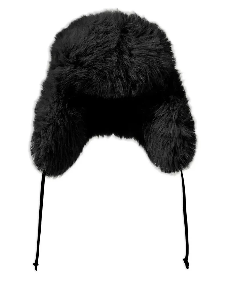 Perfect Moment Hat Faux Fur Trapper Hat Black