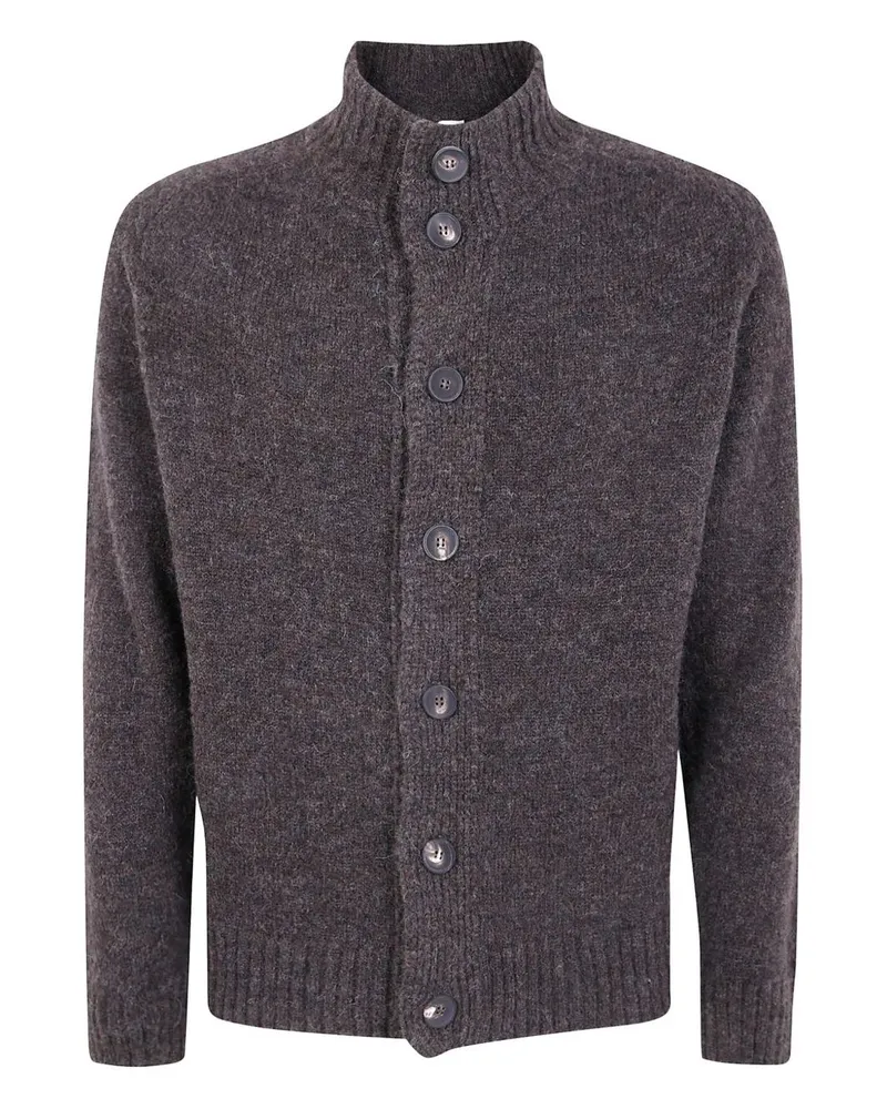 Filippo de Laurentiis Raglan Sleeves Buttoned Cardigan Brown