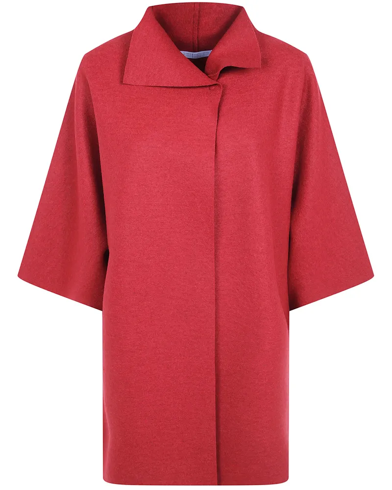 Harris Wharf London Coat Main Feature "Kimono Mantle Red