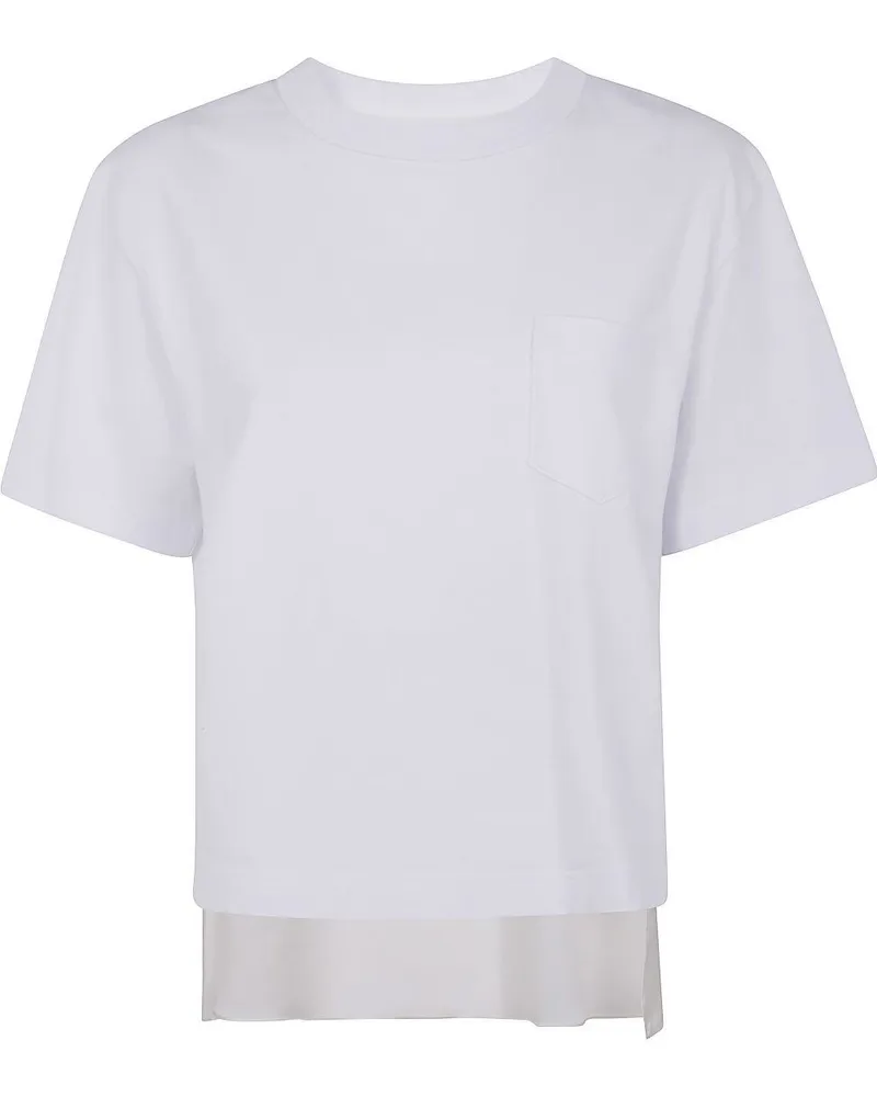 Sacai Cotton Jersey T-Shirt White