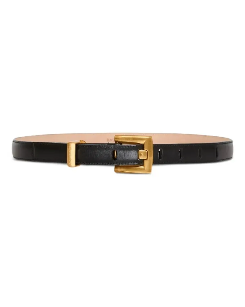 Balmain Belt Calfskin "Anthem Black