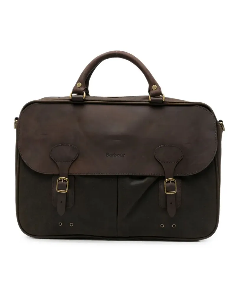 Barbour Briefcase Wax Leather "Wax Leather Green