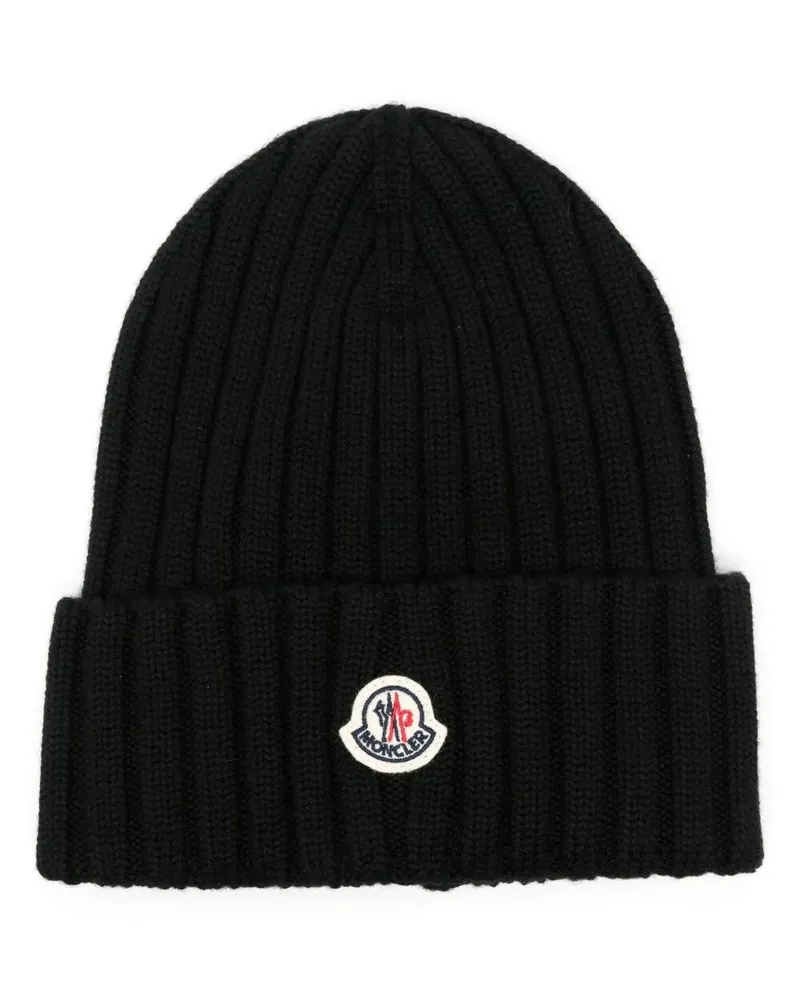 Moncler Hat Wool Black Black