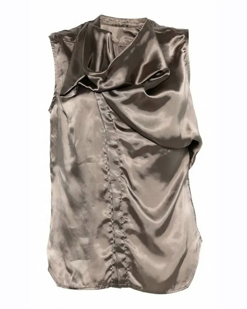 Rick Owens Island" Sleeveless Shirt Gray