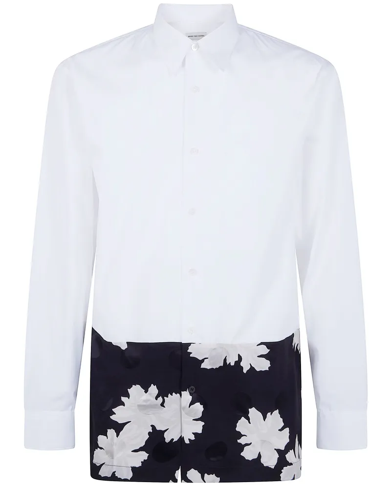 Dries van Noten Capero" Bicolor Shirt White