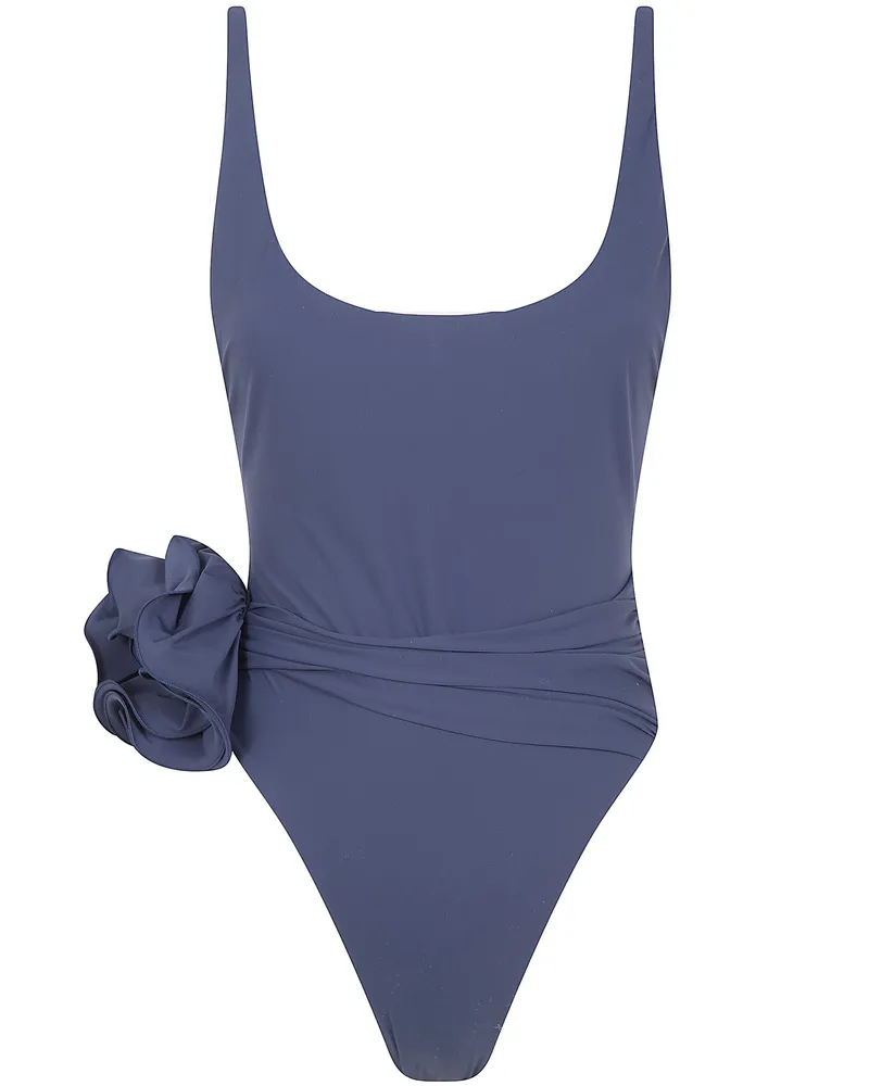 Magda Butrym Flower Waist Onepiece Swimwear Gray